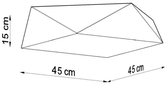 Plafoniera HEXA 3xE27/60W/230V bianca