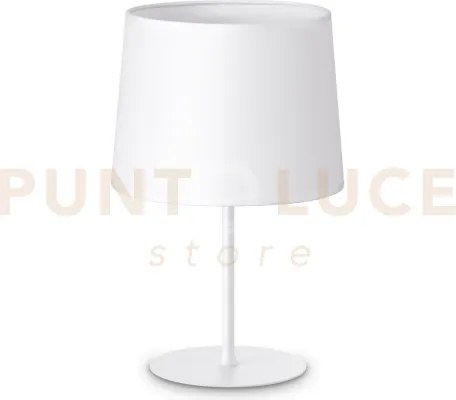 Base per lume in metallo set up piccolo 1 luce attacco e27 bianco