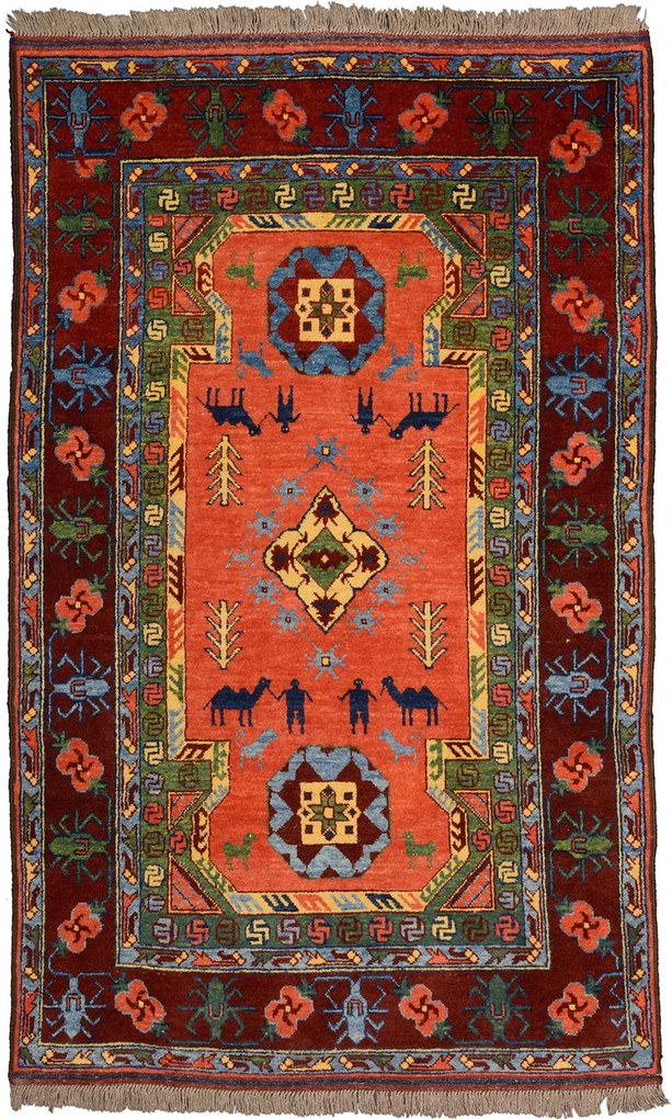 Afghan Tappeto 190 x 120 Rosso (Afghanistan) Annodato A Mano