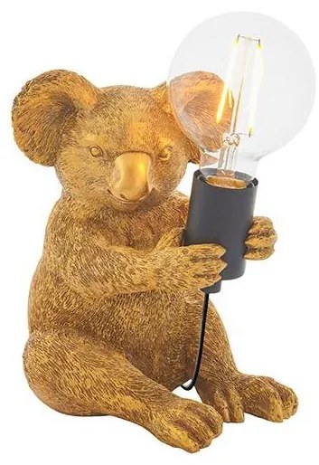 Endon 95082 - Lampada da tavolo KOALA 1xE27/10W/230V dorata
