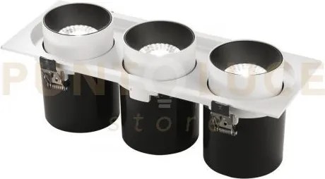 Incasso led outsider bianco 90w 9300lm 3000k 34,6x13x10,5cm 3 luci