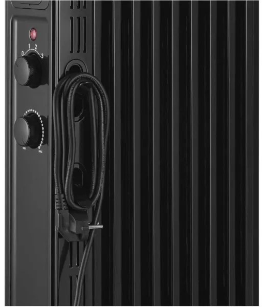 Sencor - Radiatore elettrico a olio con 9 elementi, 3 livelli di potenza 800/1200/2000 W, 230 V, nero