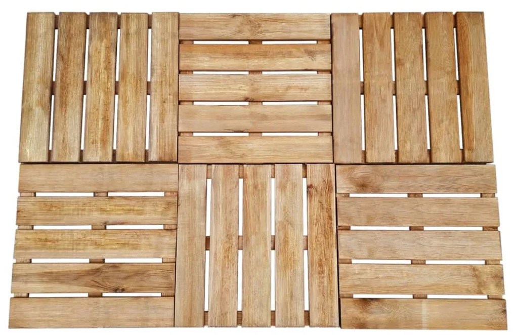 Piastrelle Per Esterni 6 Pz 50x50 Cm İn Legno Marrone /