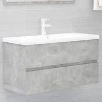 Mobile con Lavabo Integrato Grigio Cemento in Legno Multistratocod mxl 72756