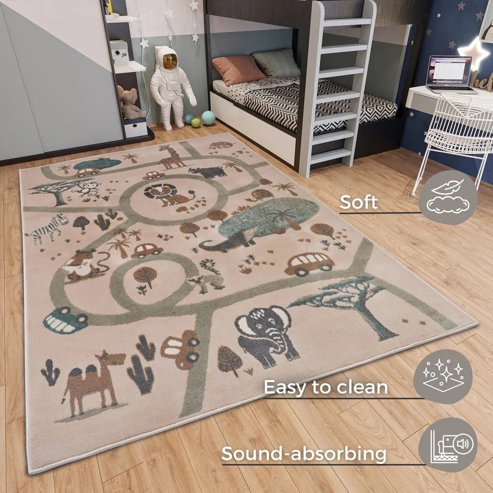 Tappeto per bambini beige 160x235 cm Animal Park - Hanse Home