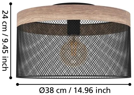 Eglo 43832 - Plafoniera KILNSDALE 1xE27/40W/230V