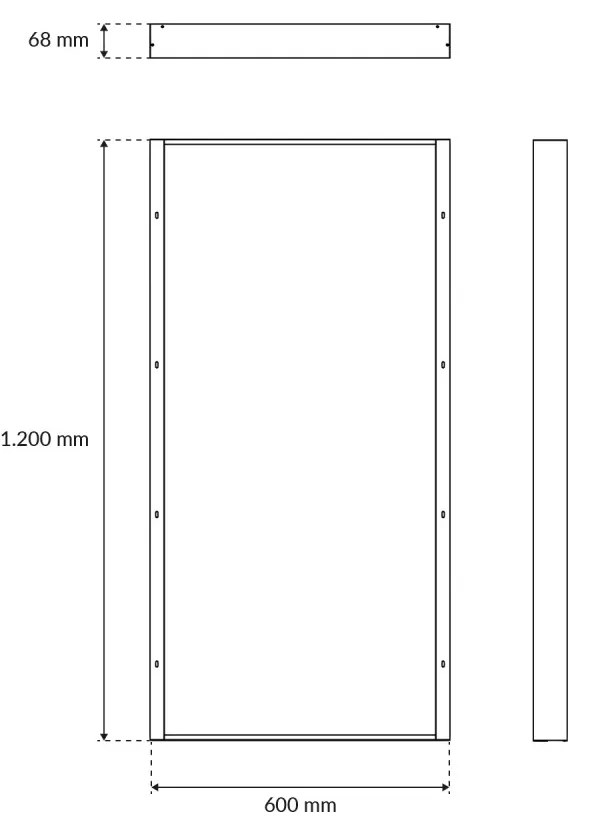 Cornice per pannello LED 120x60 Colore del corpo Bianco