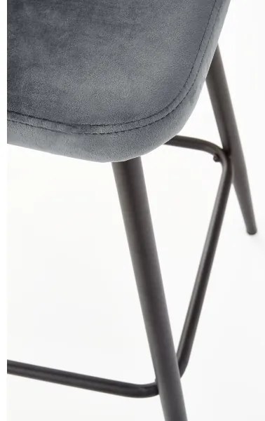 Sgabello 89x49 cm grigio/nero