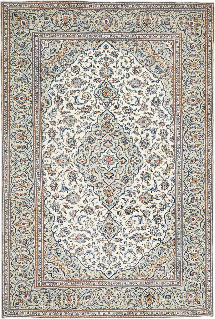 Kashan Tappeto persiano 190x280 Beige (Iran) Annodato A Mano