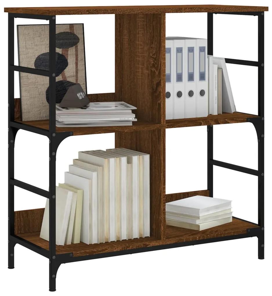 Libreria rovere marrone 78,5x33x82 cm in legno multistrato