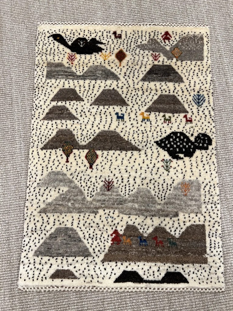 Gashguli Tappeto 60x90 Beige (Iran) Annodato A Mano