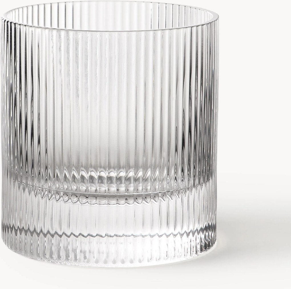 Set di 2 bicchieri in vetro soffiato Ripple