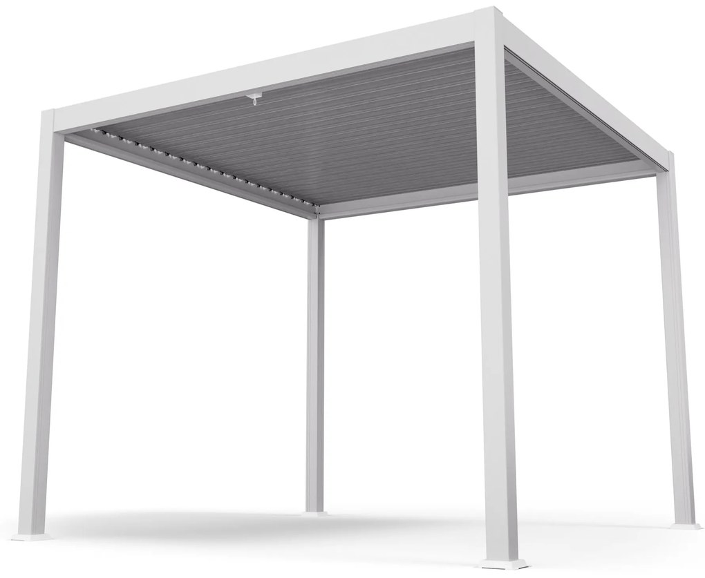 blumfeldt LuminaHaven - Gazebo da 3x3 m, tetto a lamelle in acciaio zincato, protegge dal sole, dalla pioggia e dal vento