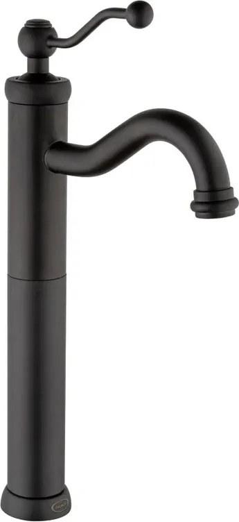 Rubinetto per lavabo getto laminare cristallino Lingaa nero spazzolato opaco JACUZZI RUBINETTERIA