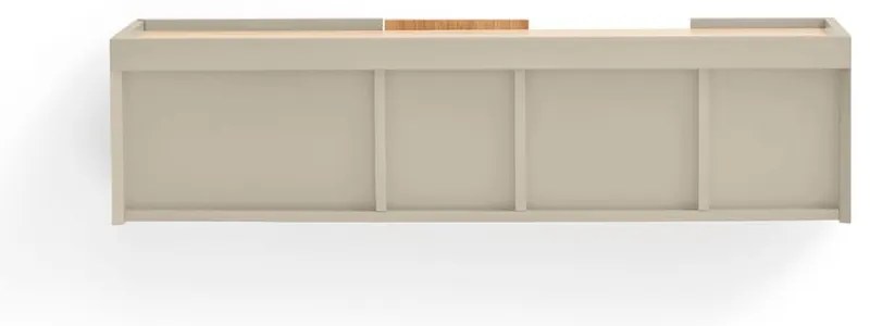 Cassettiera bassa beige/naturale in rovere 110x23 cm Otto - Teulat