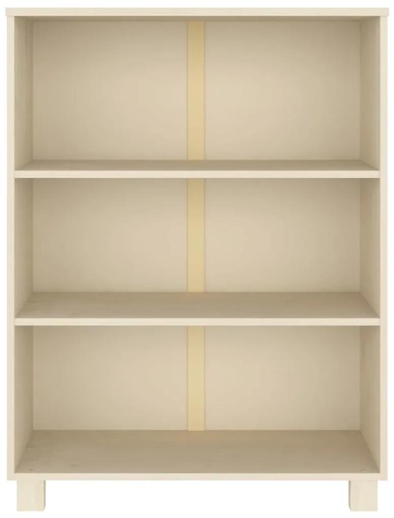 Libreria hamar miele 85x35x112 cm in legno massello di pino
