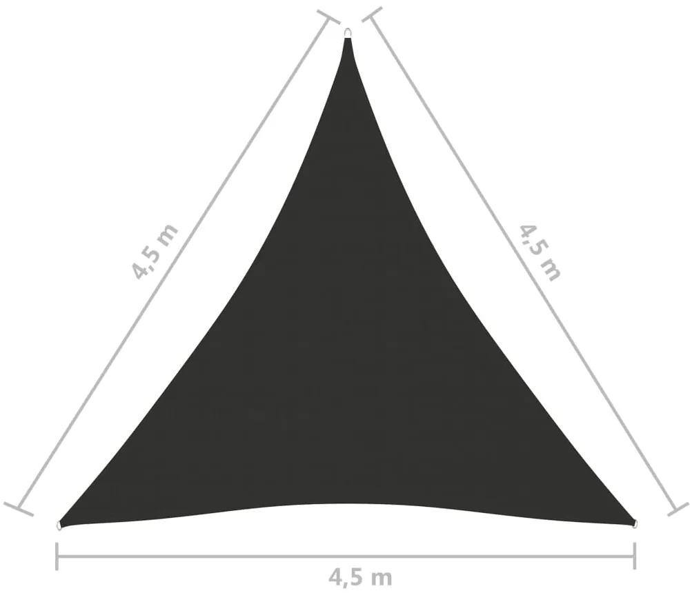Parasole a Vela Oxford Triangolare 4,5x4,5x4,5 m Antracite