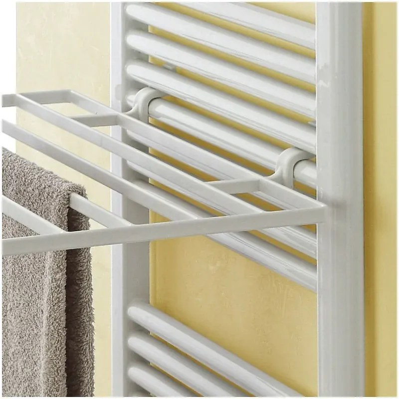 Stendibiancheria termoarredo universale in plastica bianca rigida set 2 pezzi