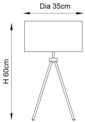 Endon 66986 - Lampada da tavolo TRI 1xE27/40W/230V ottone/beige