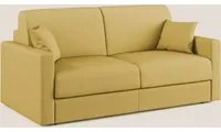 Divano Letto 2 Posti 166x92x96 cm in Tessuto Giallo