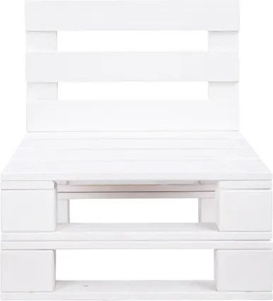 Poltrona divano in pallet 80x61 cm legno Bianco per giardino taverna