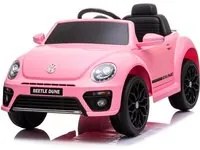 Macchina Elettrica per Bambini 12V con Licenza Volkswagen Maggiolino Beetle Small Rosa