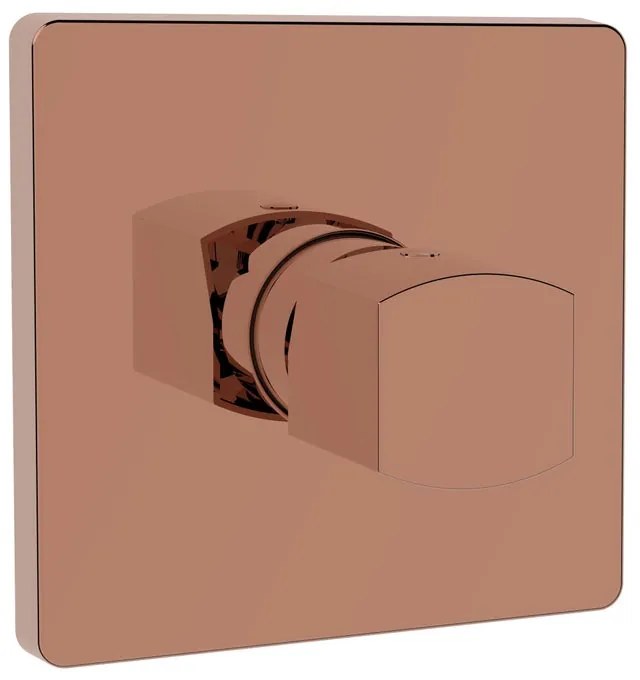 Rubinetto per doccia getto laminare cristallino ad incasso monocomando Coral rame lucido AQUASANIT