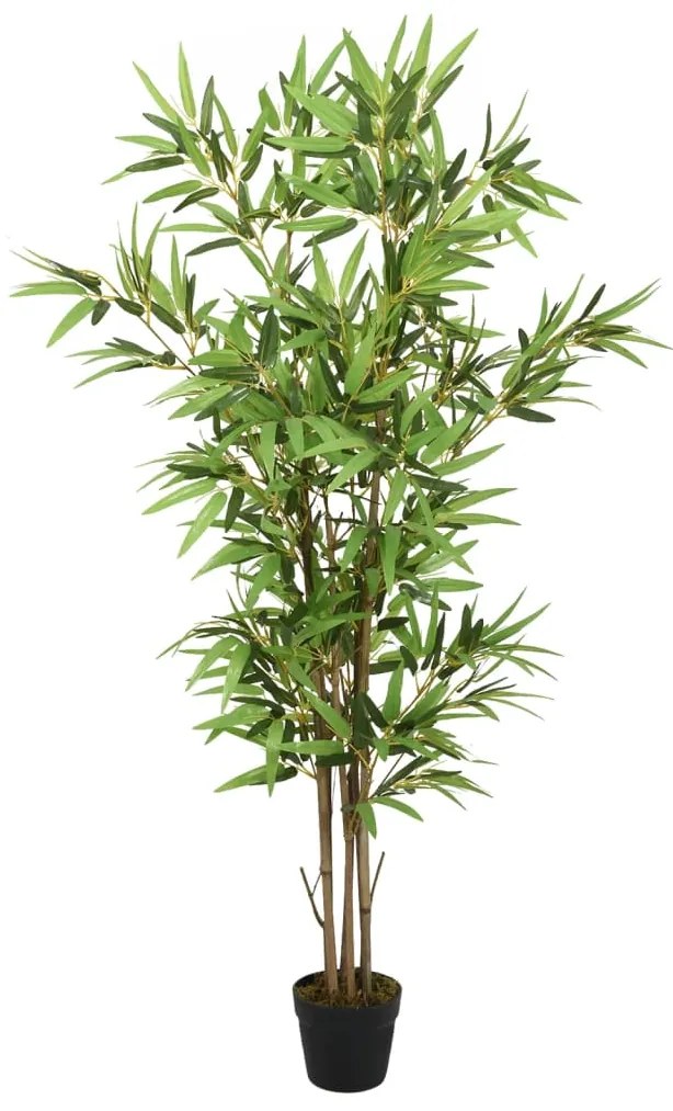 Albero Bambù Artificiale 552 Foglie 120 cm Verde