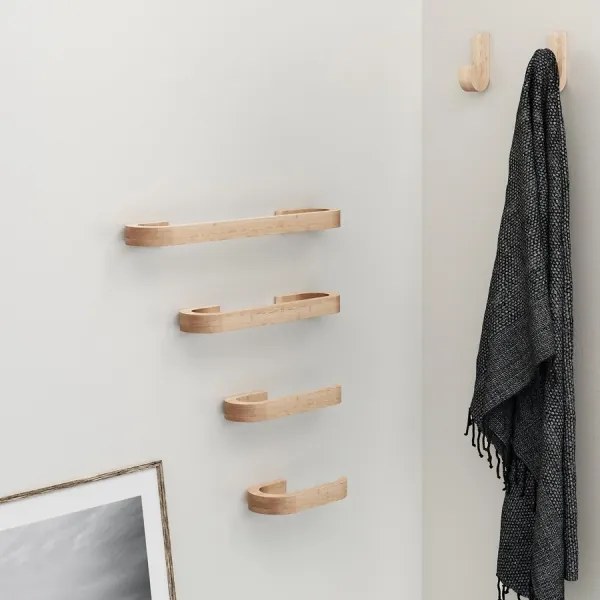 Gedy - Muro asciugamano appendino HIMALAYA 7x30 cm bambù/beige