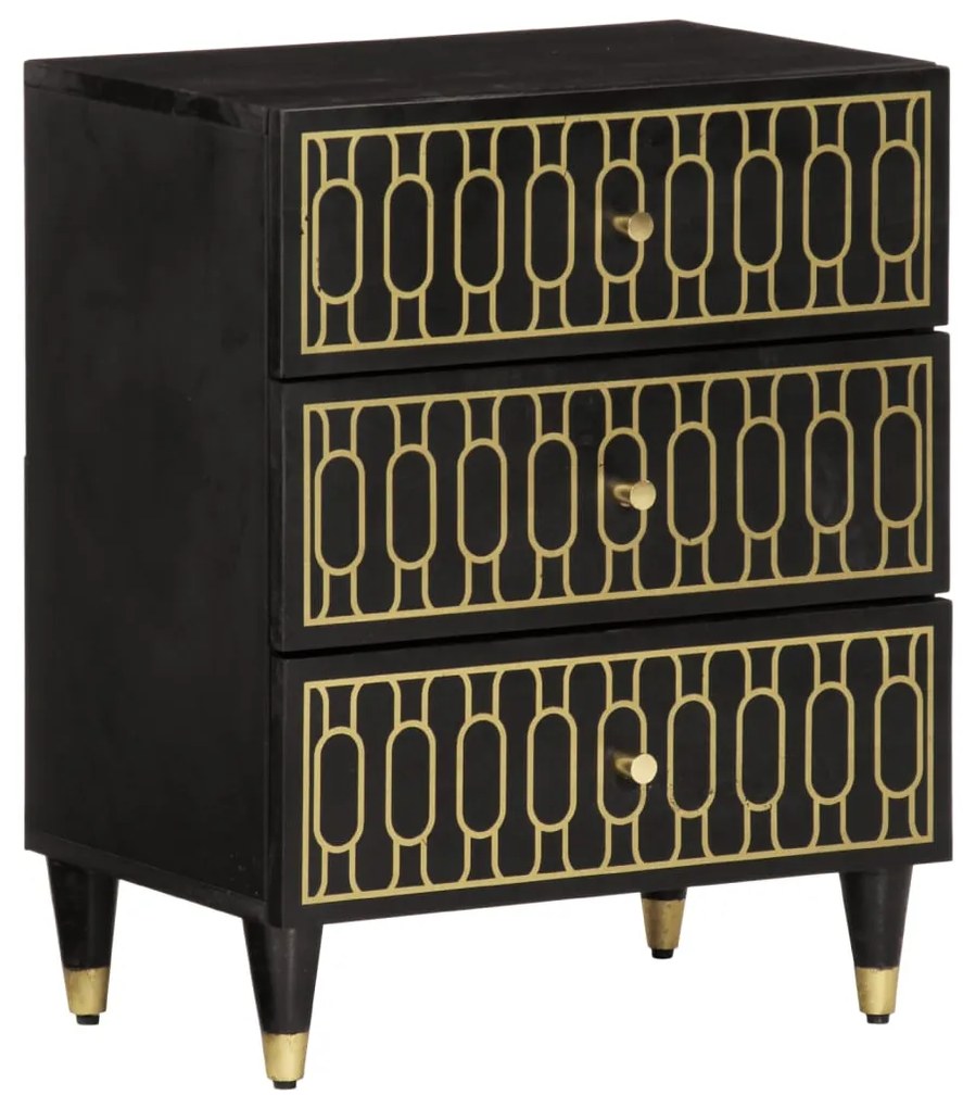 Comodino 50x33x60 Cm İn Legno Massello Di Mango /