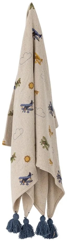 Coperta panna 130x160 cm Plane - Bloomingville Mini