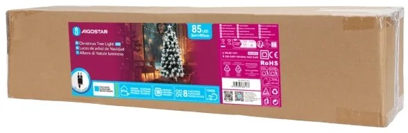 Aigostar - LED Albero di Natale da esterno 85xLED/3,6W/230V/8 funzioni  90cm IP44 bianco freddo
