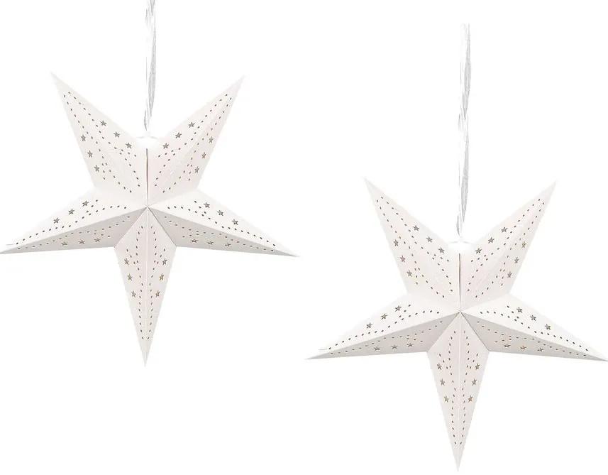 Set di 2 stelle LED carta bianco brillante 45 cm MOTTI Beliani