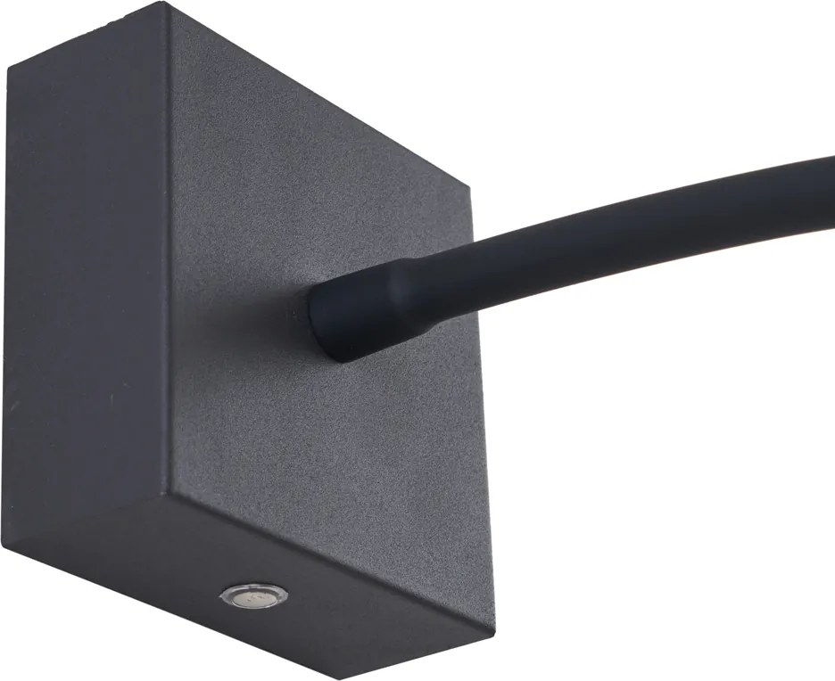 Lampada da parete moderna nera con LED dimmerabile ricaricabile - Harper