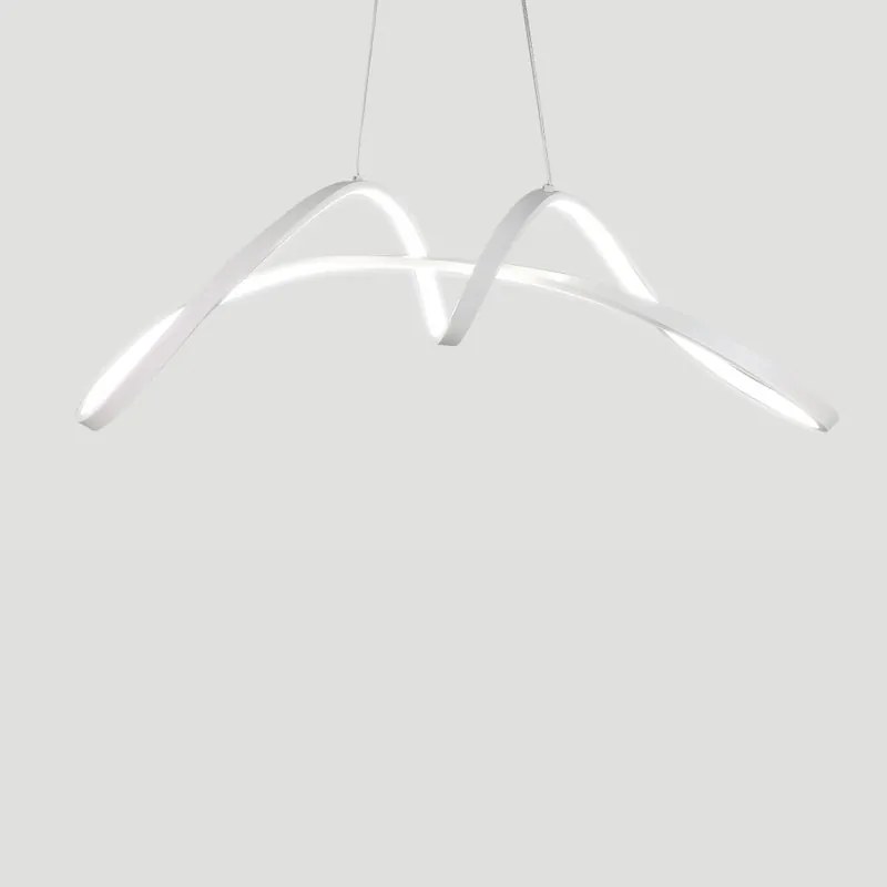 Lampadario LED design RUBY bianco, luce naturale 4900 lumen
