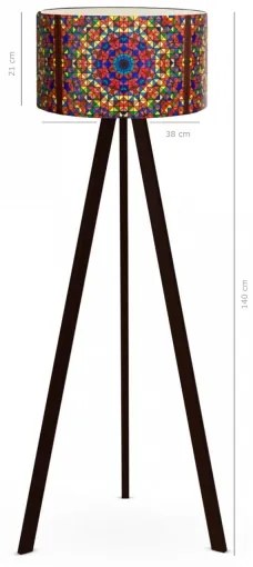 Lampada da terra AYD 1xE27/40W/230V marrone/multicolore