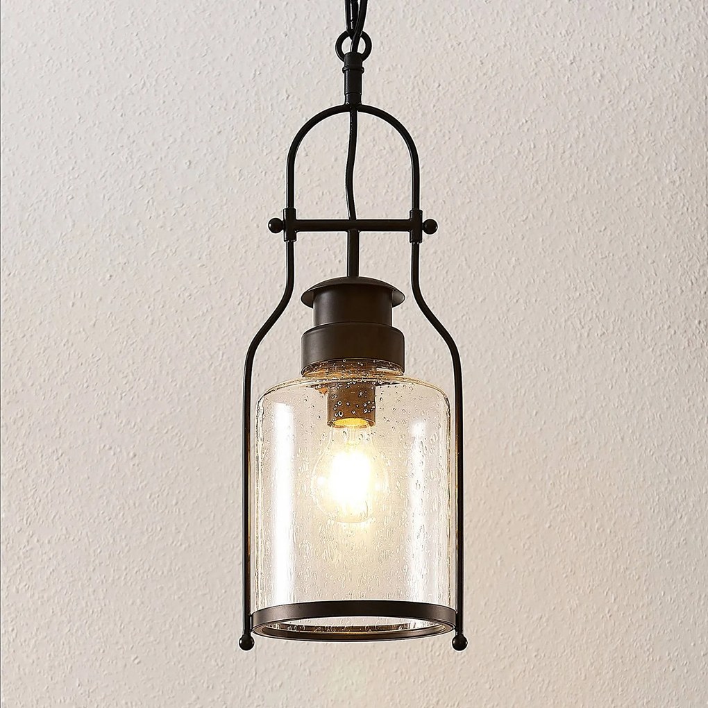 Lampada a sospensione Rozalie Lindby, dimmerabile, Nero, Corridoio, Metallo, Vintage, Lampada a sospensione