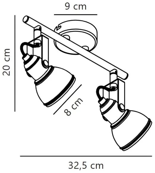 Nordlux - Faretto ASLAK 2xGU10/35W/230V bianco
