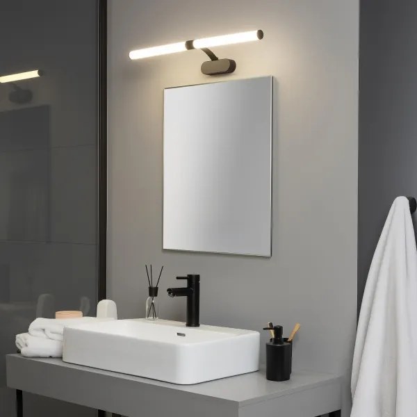 Brilagi - Specchio da bagno con luce LED TUBEO LED/8W/230V 60 cm IP44 Nero