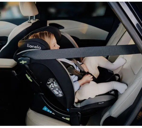 Lionelo - Seggiolino auto AART i-Dimensioni 40-150 cm nero/grigio