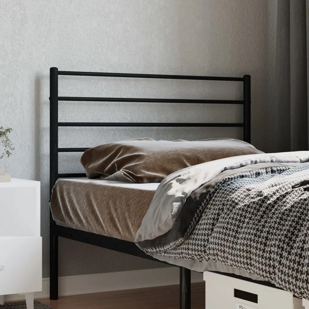 Testiera İn Metallo Nero 80 Cm /