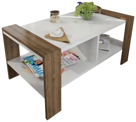 Tavolino ERICA 42x90 cm bianco/marrone