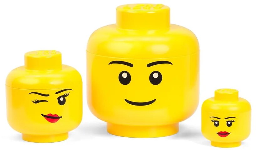 Scatola gialla a forma di testa di Winky, ⌀ 16,3 cm - LEGO®