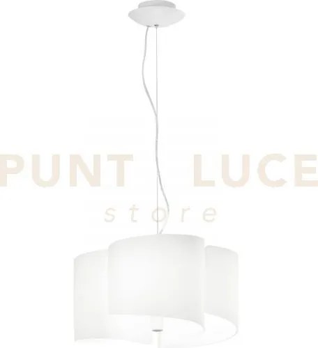 Lampadario a sospensione imagine bianca 3 luci attacco e27 47x120cm...