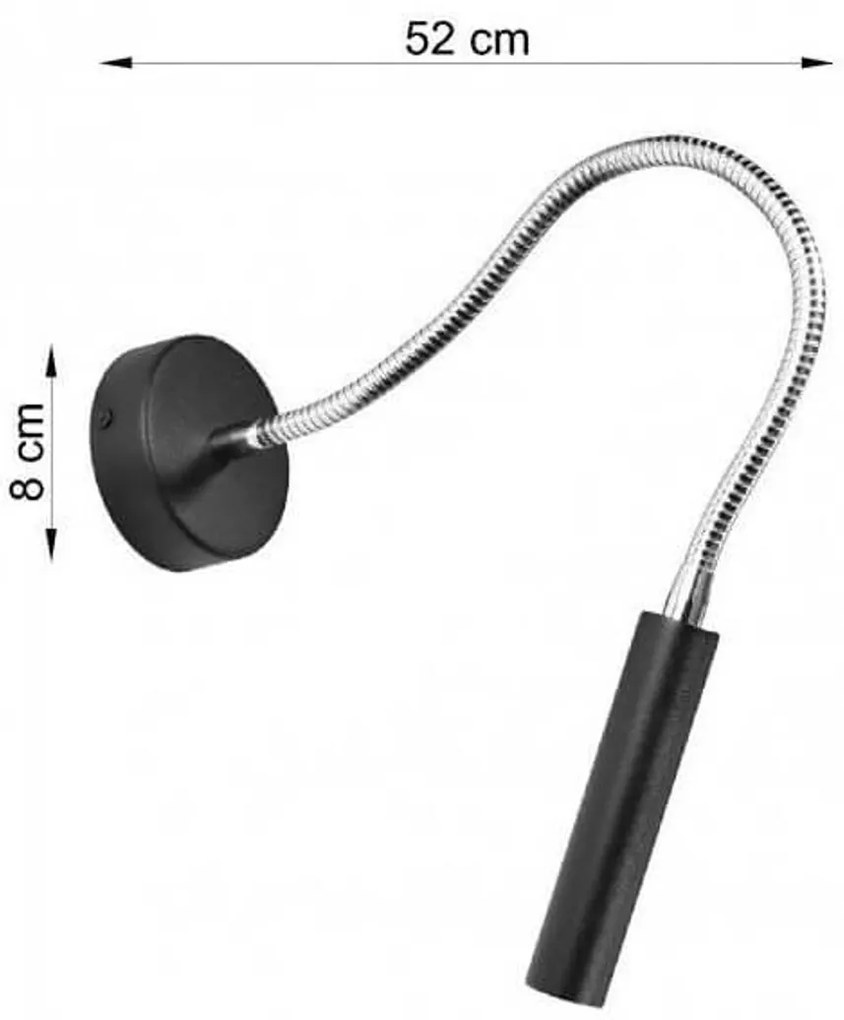 Applique da Parete in Acciaio Axil G9 Orientabile Nera da interno