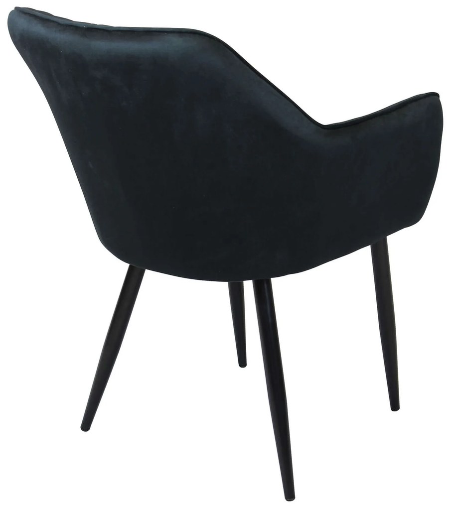 CARA - poltrona imbottita per sala da pranzo in velluto