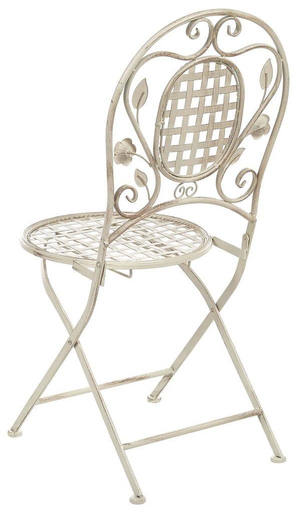 Set di 4 sedie bistro in metallo bianco sporco BIVIO Beliani