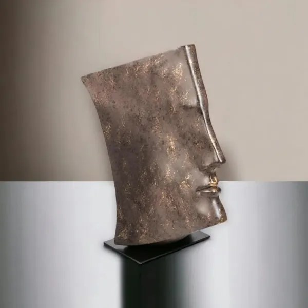 Decorazione da tavolo 29x25x17 cm in resina con finitura ramata