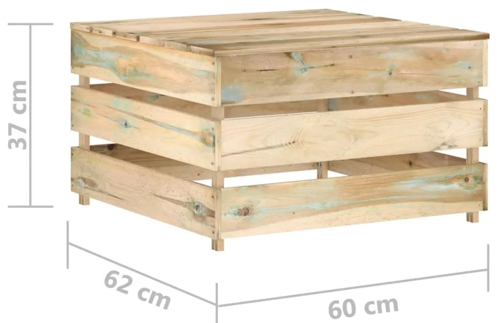 Set Divani da Giardino su Pallet 2 pz Legno di Pino Impregnato