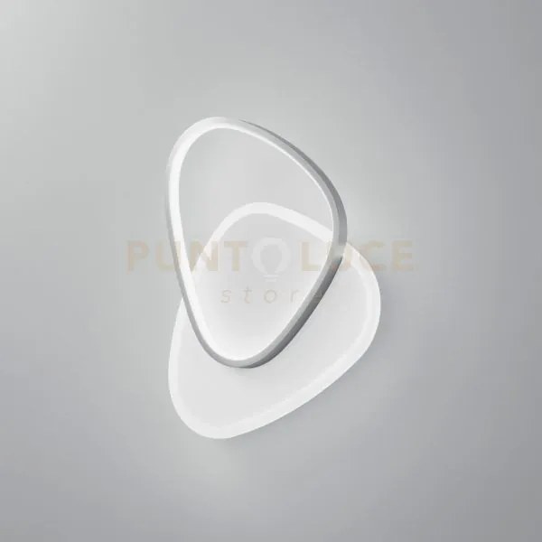 Plafoniera led ayrton tondeggiante nickel 42w 4500lm cct 3000k 4000...